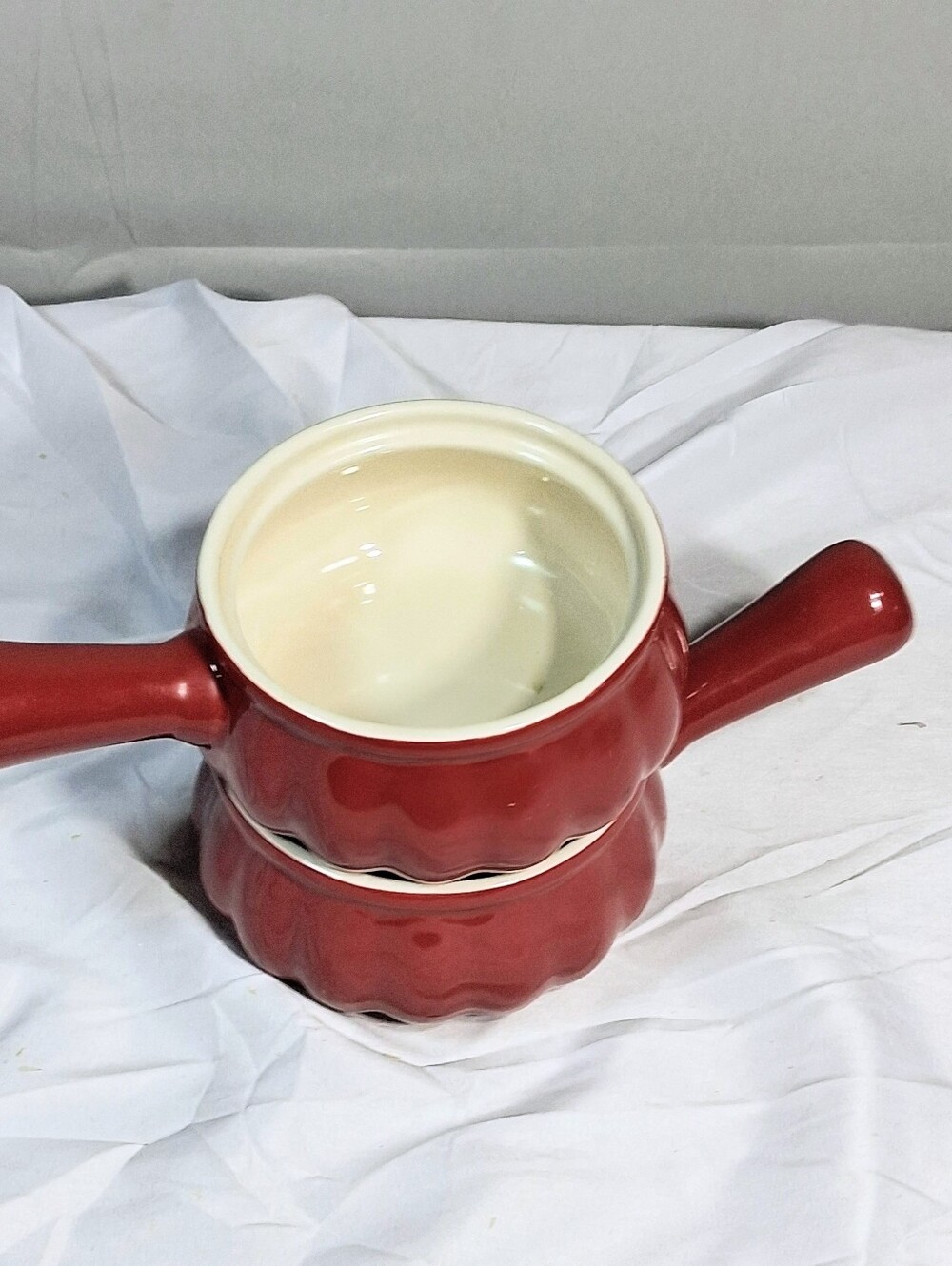 14 Oz.Set Of 2 OvenFresh Stoneware French Onion Soup/Crocks - Picture 4 of 9